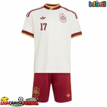 Camisa de Futebol Espanha Nico Williams #17 Equipamento Secundário Infantil Mundo 2026 Manga Curta (+ Calças curtas)